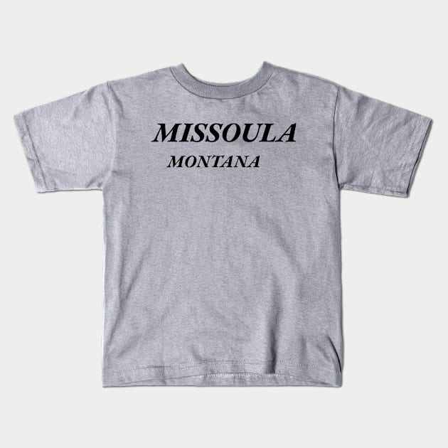 missoula montana Kids T-Shirt by JONATHAN